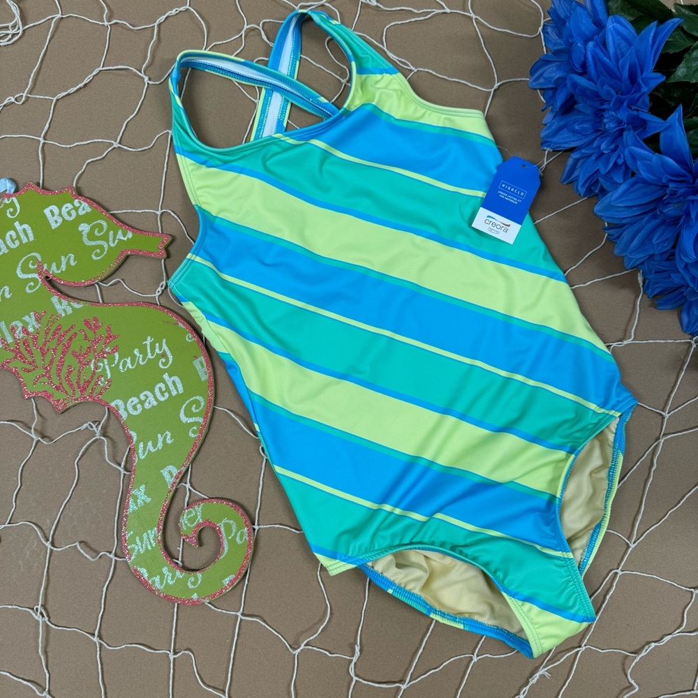 🌴GIRLS STRIPED UPF50 SWIMSUIT